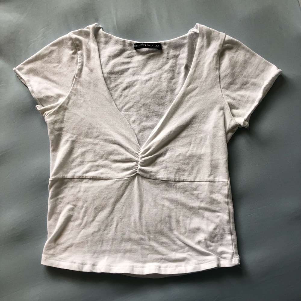 Brandy Melville White Gina top